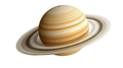 Majestic Saturn with its stunning rings glimmering against the backdrop of space