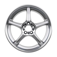 3D Futuristic Wheel Isolated on Transparent Background