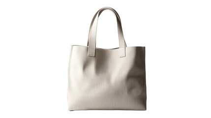 Elegant Everyday Carry: A minimalist, high-angle studio shot captures a stylish leather tote bag, showcasing its sleek design and sophisticated appeal.