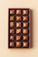 Obraz premium Elegant chocolate assortment displayed in stylish box with uniqu