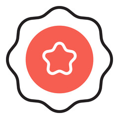 Achievement & Recognition Badge Icon. Award Certification, Excellence, and Quality Assurance. Vector Editable Stroke and Colors.