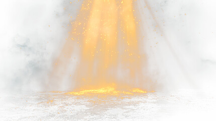 a bright light shining down from the sky
