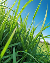Obraz premium Grass and Sky background 