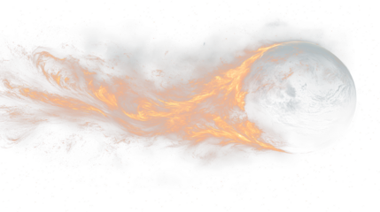 a large orange fireball in the middle of a black background