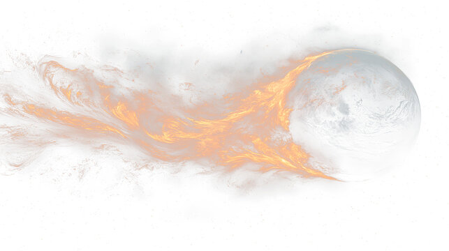 a large orange fireball in the middle of a black background