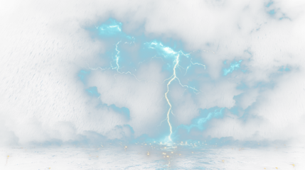 a dark blue sky with lightning