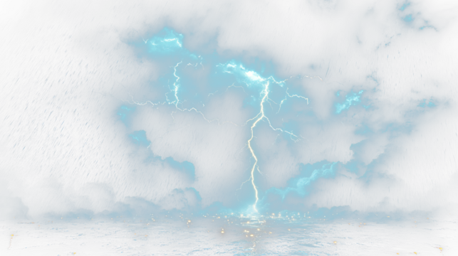 a dark blue sky with lightning