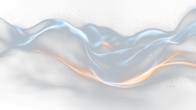 a white wave with gold and silver particles