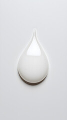 Fototapeta premium Clear cosmetic cream white drop isolated on white background