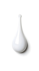 Clear cosmetic cream white drop isolated on white background