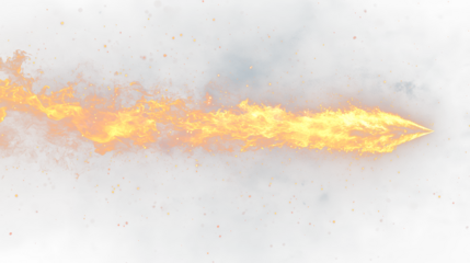 a fire is burning in the air