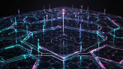 Fototapeta premium Concept of artificial intelligence, futuristic technology and machine learning