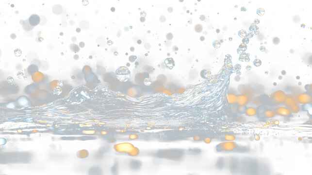 a close up of water splashing on a black surface