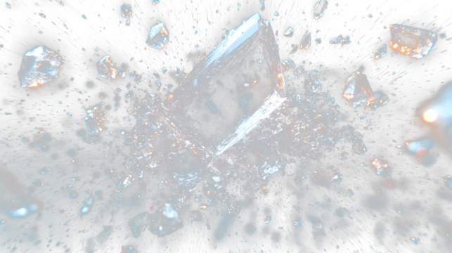 a diamond is exploding in the air