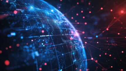 Obraz premium Digital Global Network Connections
