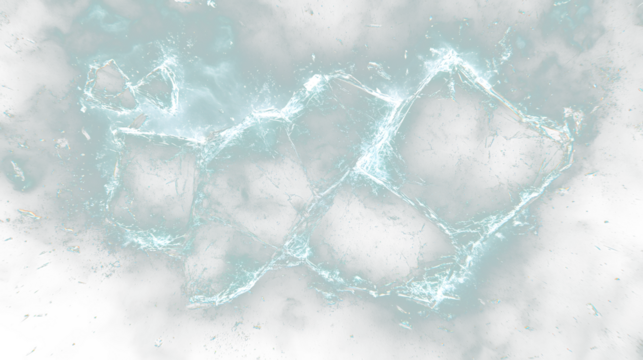 a broken glass with a lot of debris