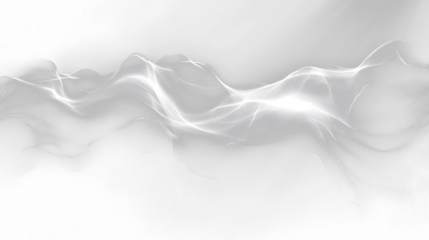 a black background with white waves and light