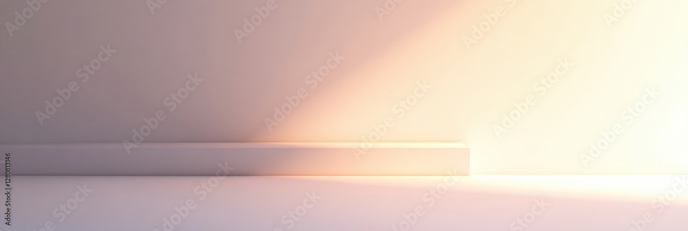 Poster Soft gradient backdrop with empty space ideal for text placement or design elements, enhanced by minimalist aesthetics. Generative AI