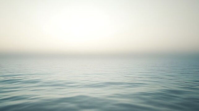 Serene Waters Under a Misty Sky