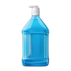 Dishwashing soap bottle isolated on transparent background