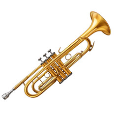 Fototapeta premium Trumpet isolated on transparent background