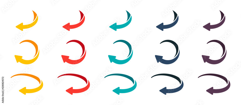Poster arrow vector collection. arrow cursor icons. colored up arrows collection. vector arrows collection.