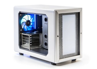 Fototapeta premium future pc gaming case isolated on a white background