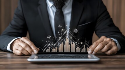 AR Driven Marketing Agency Dashboard Showcasing Geometric Data Visualizations for Interactive Brand Engagement Strategies with a Digital Tone and Triadic Color Scheme