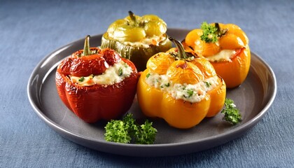 baked pumpkin with vegetables