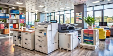 Boost office productivity with efficient printing.  High-quality copiers, printers, and ample paper ensure seamless workflow.