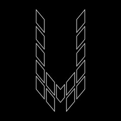 Outline logo design letter 