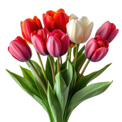 Fototapeta premium A bright bouquet of tulips