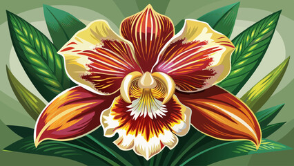 Beautiful pansy orchid. Miltonia orchids close up.