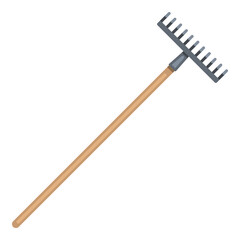 Rake Vector Color Illustration