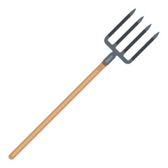 Pitchfork Vector Color Illustration