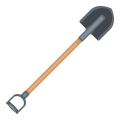 Shovel Vector Color Illustration