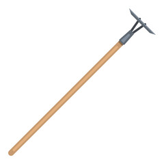 Hoe Vector Color Illustration