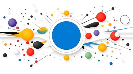 Fototapeta premium Abstract Colorful Circles Dots and Lines Background Design for Presentation