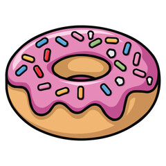 donut isolated on white background