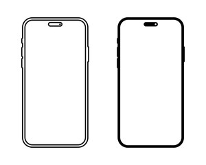 Smartphone illustration. Smartphone template. Smartphone screen