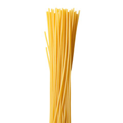 Pile of raw spaghetti on transparent background