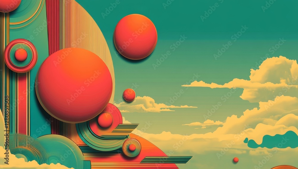 Poster the background features a dark blue abstract design with simple transparent diagonal white shadows, 