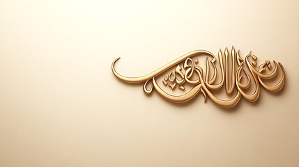 Elegant Golden Arabic Calligraphy Design