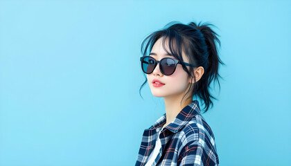 Fototapeta premium ファンタジーストーリー（アザーブルーの色彩を纏った女性）