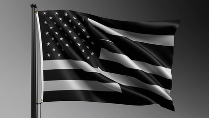 USA national flag The black American flag. The USA flag. America identity.