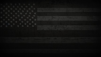 USA national flag The black American flag. The USA flag. America identity.