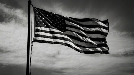 USA national flag The black American flag. The USA flag. America identity.