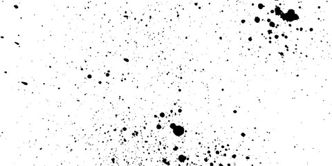 Retro banner design with a gritty white background, dusty halftone effect, black spray paint splashes, grunge stains, splatter and drip