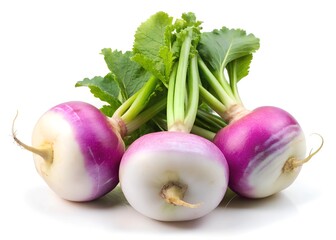 fresh turnips isolated on a white background
