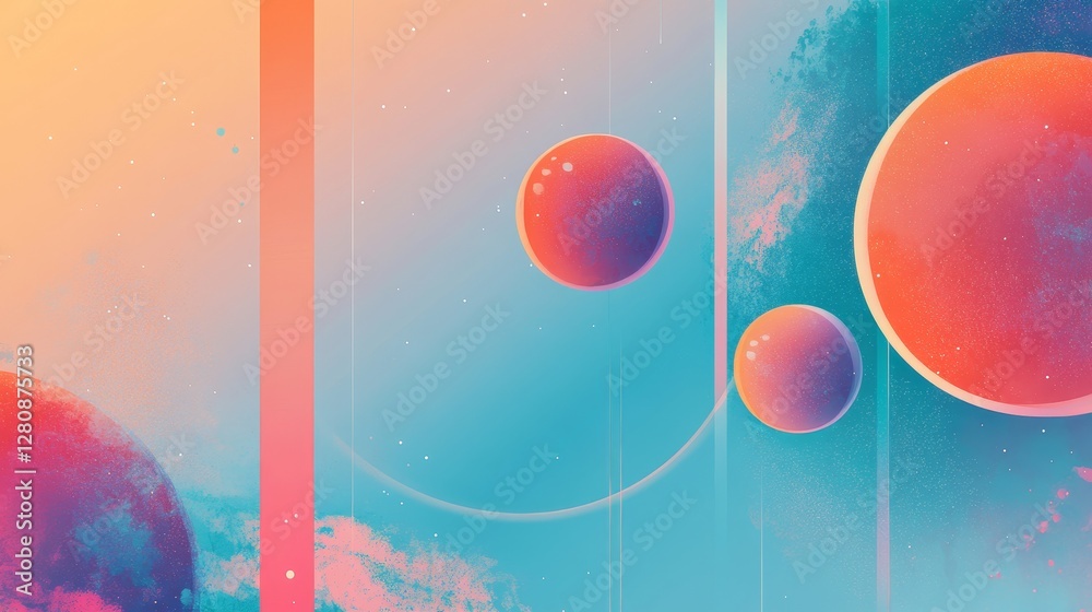 Poster a blue abstract background is generated by combining a soft blue geometric stripe pattern with eleme
